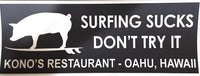 Kono's "Surfing Sucks" Sticker